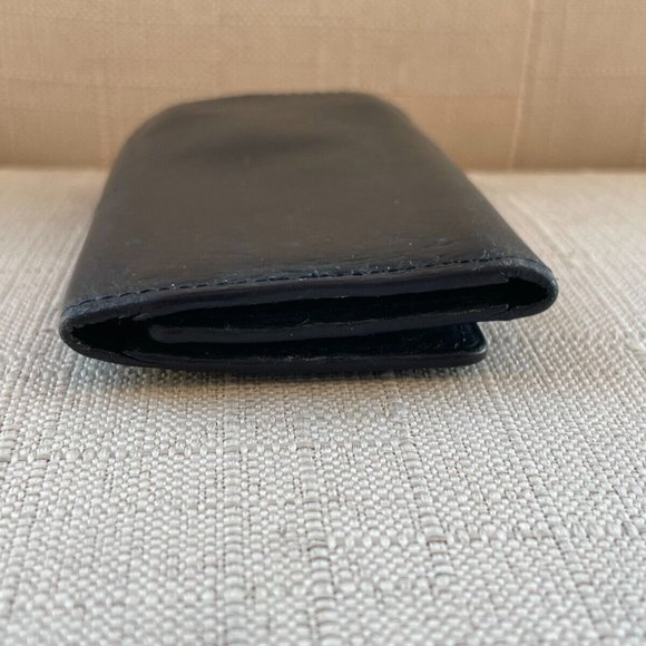 Cocomeister Signature Key Chain Black Leather Key Holder Bag Trifold Key Fob - Picture 8 of 10